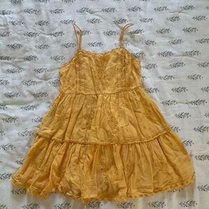 Urban Outfitters Golden Lace Mini Dress